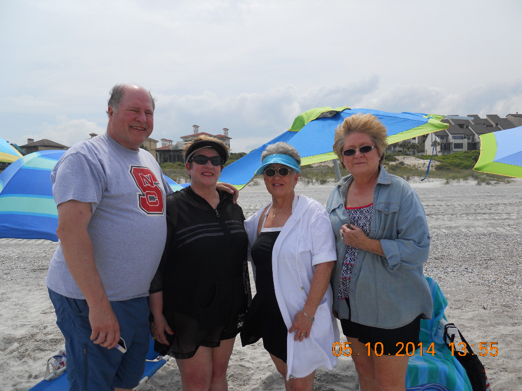 Amelia Island, May 10,2014
Dickie Franklin, Wanda Ballard Franklin, Phyllis Myers Davis & Jenny Hannah Styles